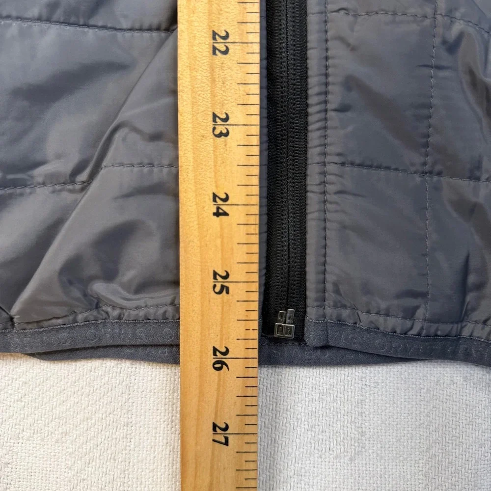 Orvis Classic Collection Mens Large Gray Hybrid Quilted Fleece Full Zip Jacket